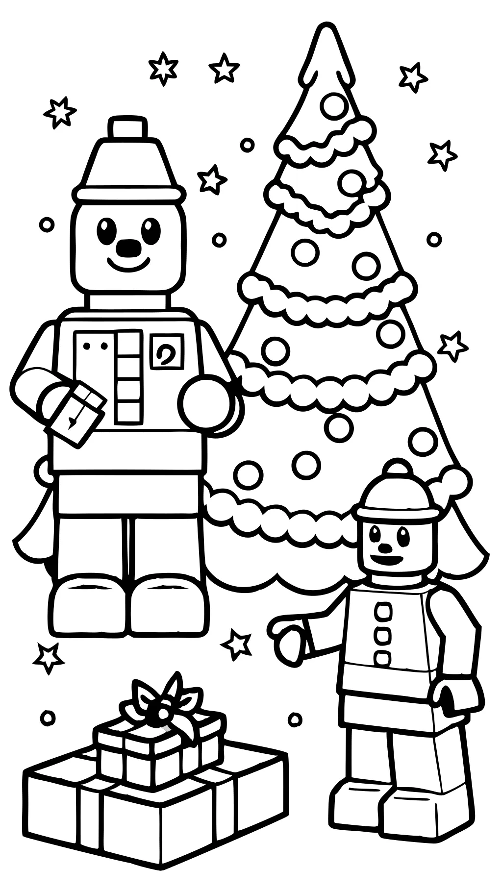 LEGO Paginas para colorear de Navidad